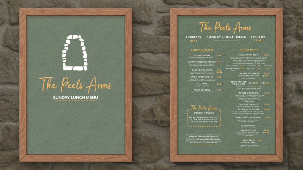 Menu design